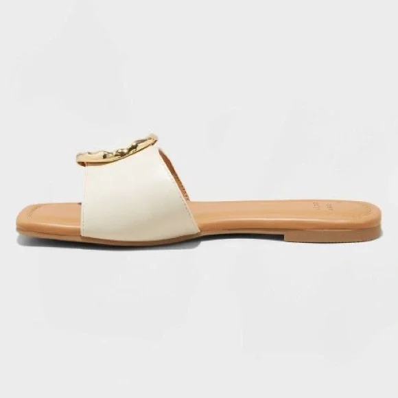 Women's Bennie Buckle Slide Sandals with Memory Foam Insole - A New Day - Picture 3 of 7